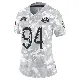 ＃94 Women's Desjuan Johnson Arctic Camo Limited Los Angeles Rams 2024 Salute to Service Jersey