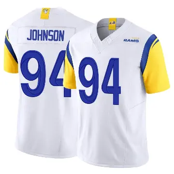 ＃94 Youth Desjuan Johnson White Limited Los Angeles Rams Vapor F.U.S.E. Jersey