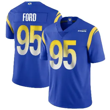 ＃95 Men's Poona Ford Royal Limited Los Angeles Rams Alternate Vapor Untouchable Jersey