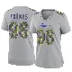 ＃96 Women's Keir Thomas Gray Game Los Angeles Rams Atmosphere Fashion Jersey