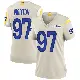 ＃97 Women's Bill Norton Game Los Angeles Rams Bone Jersey