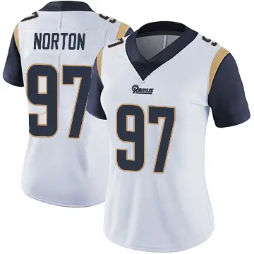 ＃97 Women's Bill Norton White Limited Los Angeles Rams Vapor Untouchable Jersey