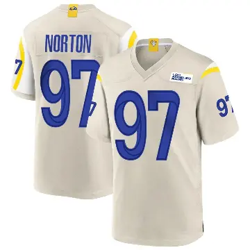 ＃97 Youth Bill Norton Game Los Angeles Rams Bone Jersey