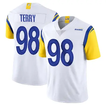＃98 Men's Da'Jon Terry White Limited Los Angeles Rams Vapor Untouchable Jersey