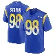 ＃98 Men's Kevin Strong Royal Game Los Angeles Rams Alternate Jersey