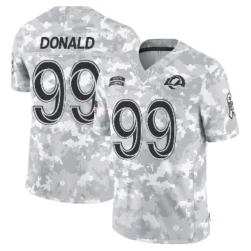 ＃99 Men's Aaron Donald Arctic Camo Limited Los Angeles Rams 2024 Salute to Service Jersey