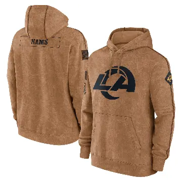 Men's Brown Los Angeles Rams 2023 Salute to Service Club Pullover Hoodie